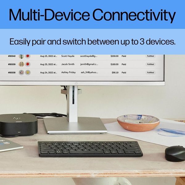 Клавіатура HP 350 Compact Multi-Device Bluetooth UA Black (692S8AA) 692S8AA фото