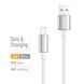 Кабель ColorWay USB - Apple Lightning (zinc alloy braided) 3А 1м белый (CW-CBUL098-WT) CW-CBUL098-WT фото 1