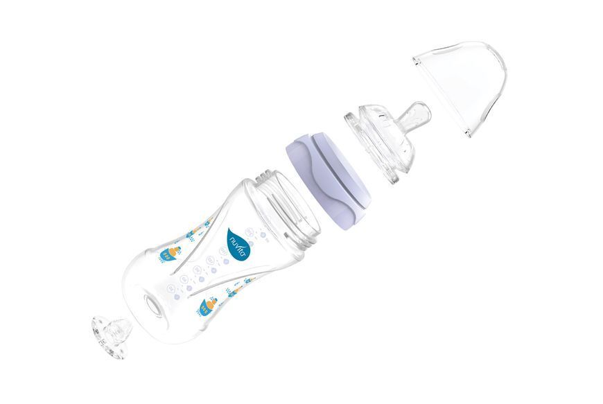 Пляшка для годування Nuvita Mimic 250мл. 3м + Антіколіковая NV6030White NV6030White фото