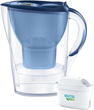 Фільтр-глечик Brita Marella Memo MXPro 2.4л (1.4л очищеної води) з фільтр-картриджем, синій 1052799 фото