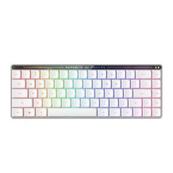Клавіатура ASUS ROG Falchion RX Low Profile Red Wireless/Bluetooth/USB UA White (90MP03EC-BKMA10) 90MP03EC-BKMA10 фото
