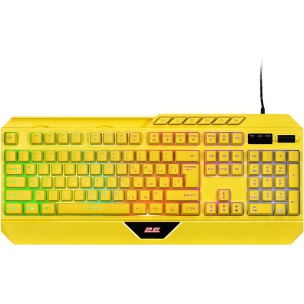 Клавіатура 2E Gaming KG315 RGB USB Yellow Ukr (2E-KG315UYW) 2E-KG315UYW фото
