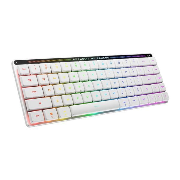 Клавіатура ASUS ROG Falchion RX Low Profile Red Wireless/Bluetooth/USB UA White (90MP03EC-BKMA10) 90MP03EC-BKMA10 фото