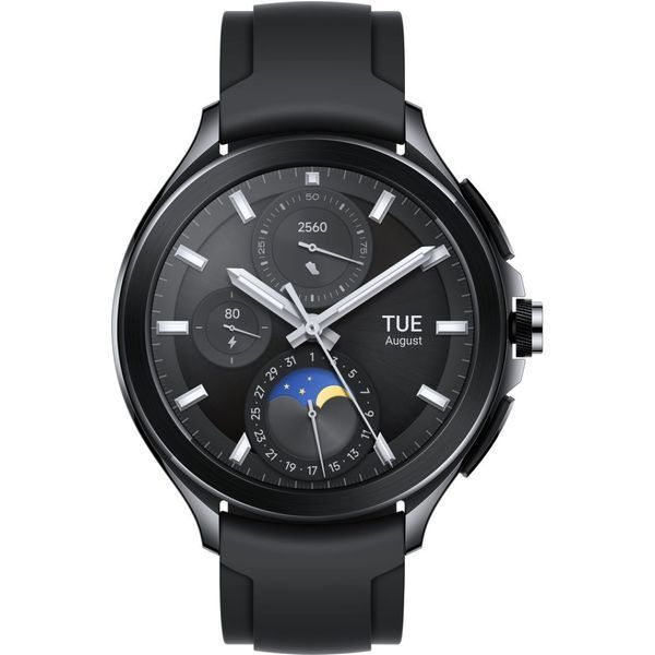 Смарт-годинник Xiaomi Watch 2 Pro Bluetooth Black Case with Black Fluororubber Strap (BHR7211GL) 1006732 фото