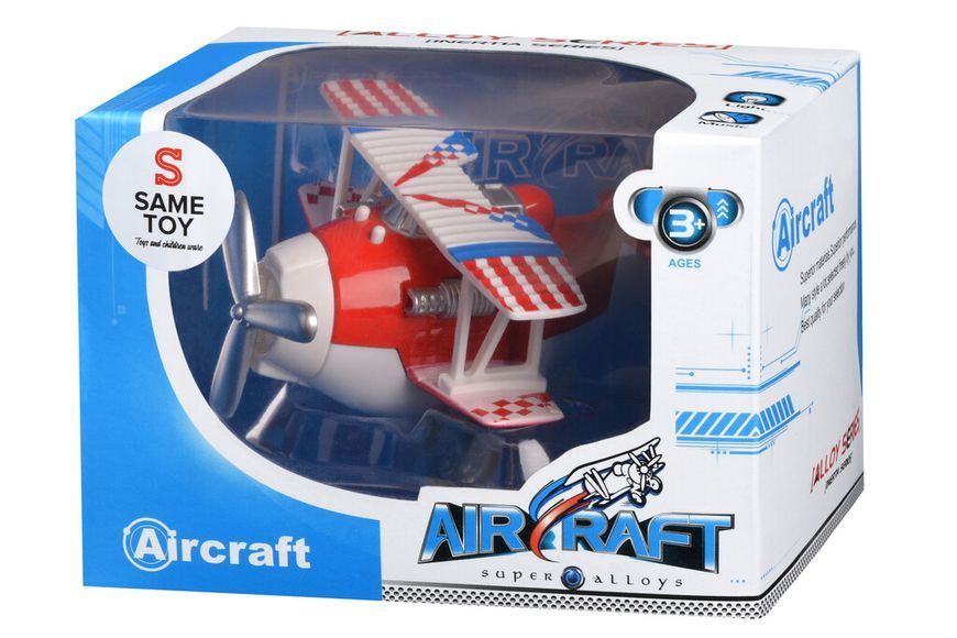 Літак металевий Same Toy інерційний Aircraft зі світлом і звуком (червоний) SY8012Ut-3 фото