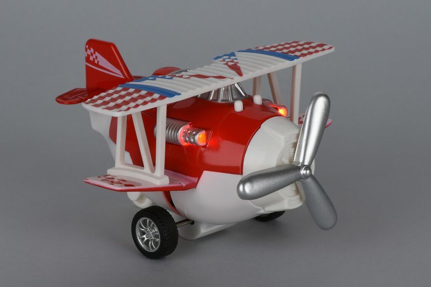 Літак металевий Same Toy інерційний Aircraft зі світлом і звуком (червоний) SY8012Ut-3 фото