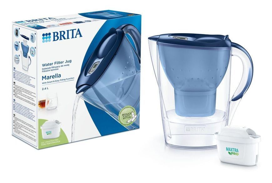 Brita Фильтр-кувшин Marella Memo MXPro 2.4л (1.4л очищенной воды) синий 1052799 фото