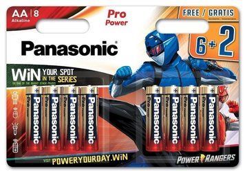 Батарейка Panasonic EVERYDAY POWER щелочная AA BLI 8шт Power Rangers LR6XEG/8B2FPR LR6XEG/8B2FPR фото