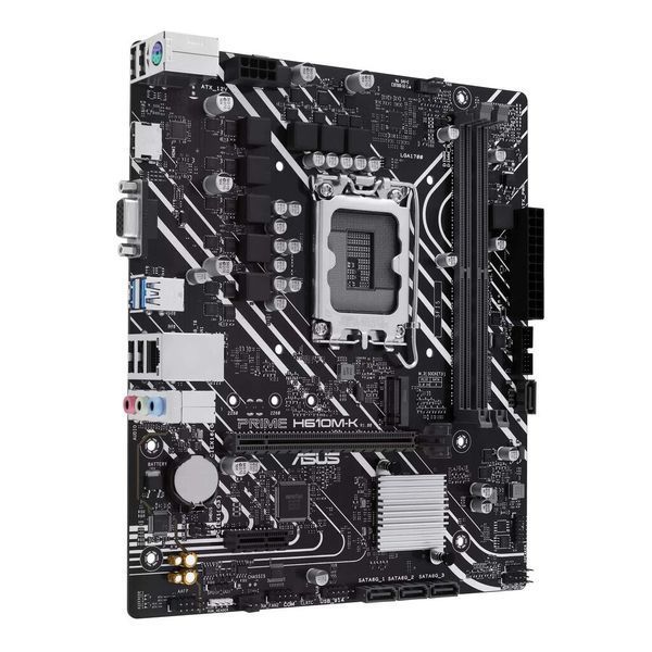 ASUS Материнcкая плата PRIME H610M-K s1700 H610 2xDDR5 M.2 HDMI D-Sub mATX 90MB1GA0-M0EAY0 фото