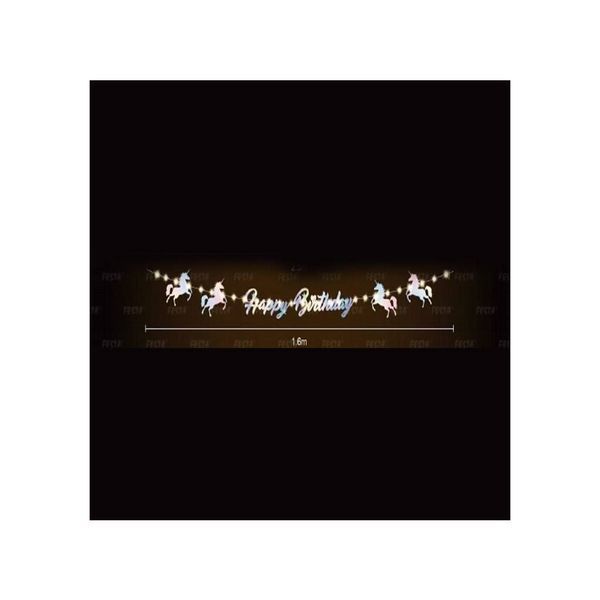 Гірлянда Maxi LED Happy Birthday, 1,6 м (MX21010009) MX21010009 фото