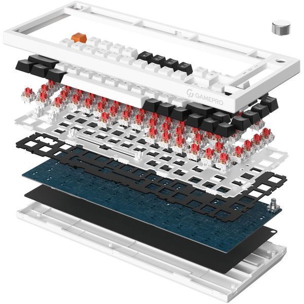 Клавиатура GamePro MK160B Hot-Swap Red Swich RGB USB UA Black (MK160B) MK160B фото