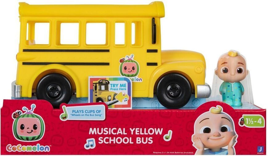 CoComelon Игровой набор Feature Vehicle Желтый Школьный Автобус со звуком CMW0015 фото