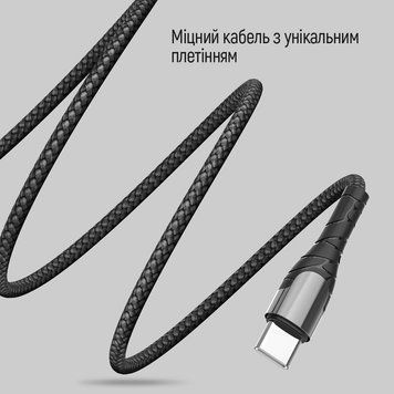 Кабель Colorway Type-C - Type-C (PD Fast Charging) 3.0А (65W) 1м черный (CW-CBPDCC047-BK) CW-CBPDCC047-BK фото
