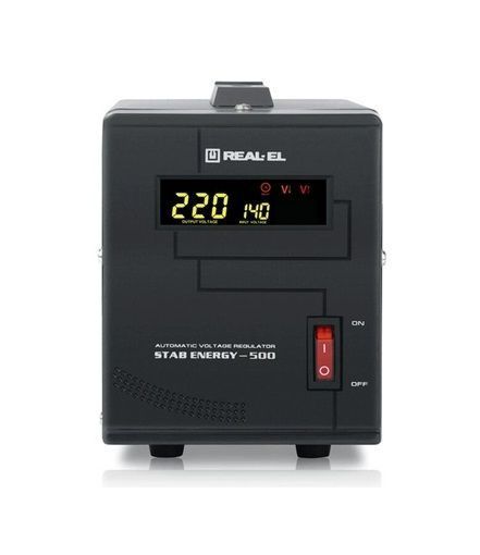 Стабилизатор напряжения REAL-EL Stab Energy-500 Black EL122400011 фото