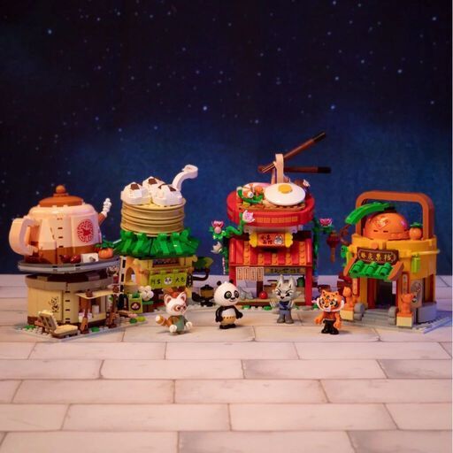 Конструктор Pantasy Kung Fu Panda Кунгфу Панда Міні Вид на вулицю - Фруктова крамниця Тигриці (86508 86508 фото