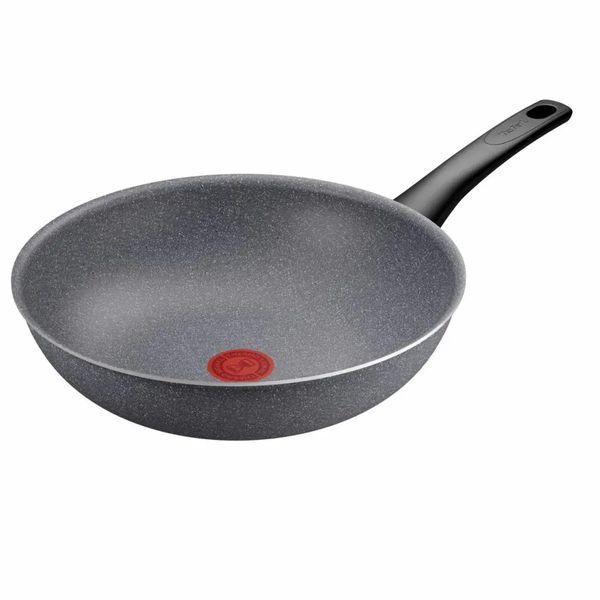 Сковорода ВОК Tefal Hard Stone, 28см, алюминий, бакелит, серый D4561932 фото