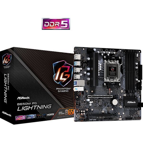Материнська плата ASRock B650M PG LIGHTNING B650M PG LIGHTNING фото