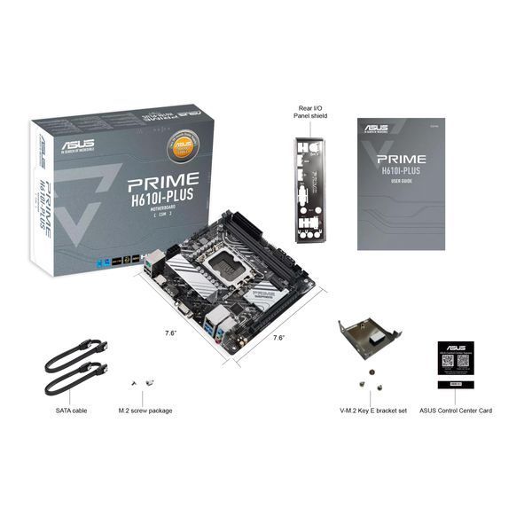 Материнcька плата ASUS PRIME H610I-PLUS-CSM s1700 H610 2xDDR5 M.2 HDMI D-Sub DP mITX 90MB1GB0-M0EAYC фото