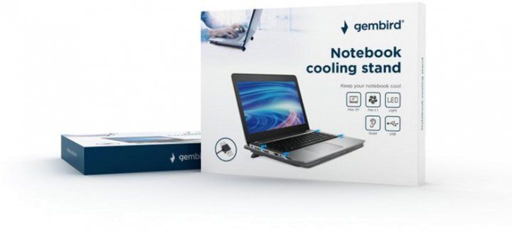 Подставка под ноутбук Gembird NBS-1F15-04 (Black) NBS-1F15-04 фото