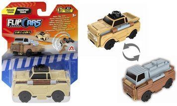 Flip Cars Машинка-трансформер 2 в 1 Парадный грузовик и Автоцистерна EU463875-28 фото