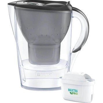 Фільтр-глечик Brita Marella XL Memo MXPro 3.5л (2л очищеної води) з фільтр-картриджем, сірий 1052724 фото