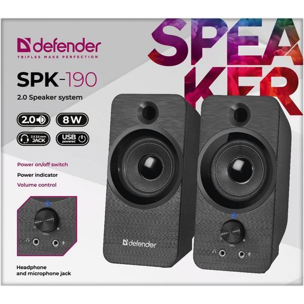 Акустическая система Defender SPK-190 Black (65190) 65190 фото