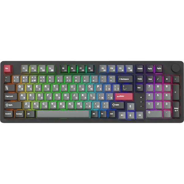 Клавіатура GamePro Asgard Drakkar Keychron Super Red Switch Wireless/Bluetooth/USB UA Black (MK305BK) MK305BK фото