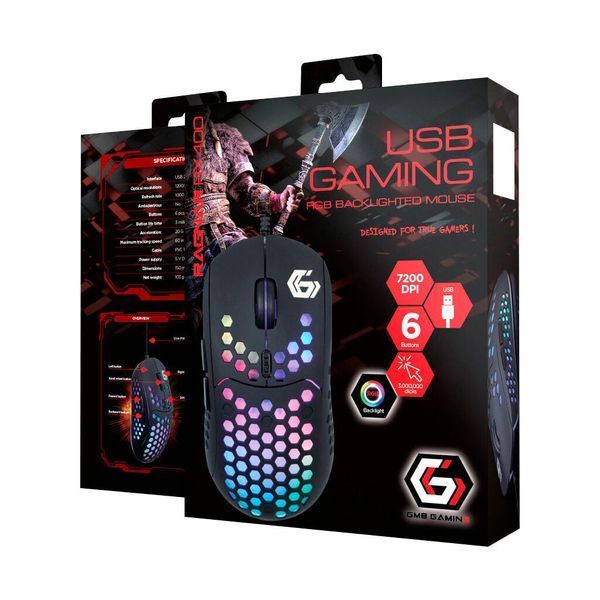 Мышка Gembird Ragnar RX400 USB RGB Black (MUSG-RAGNAR-RX400) MUSG-RAGNAR-RX400 фото