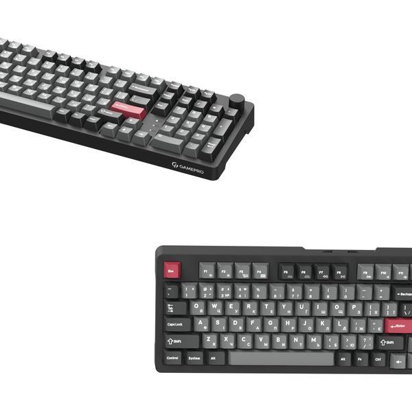 Клавіатура GamePro Asgard Drakkar Keychron Super Red Switch Wireless/Bluetooth/USB UA Black (MK305BK) MK305BK фото