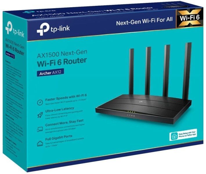 Роутер TP-Link Wi-Fi 6 Router Archer AX12 Archer AX12 фото