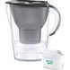 Фільтр-глечик Brita Marella XL Memo MXPro 3.5л (2л очищеної води) з фільтр-картриджем, сірий 1052724 фото 1