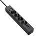 Сетевой фильтр-удлинитель СolorWay 4 розетки/3USB (2USB-A + 1 TYPE-C) Black 2M (CW-CHE432PDB) CW-CHE432PDB фото 1