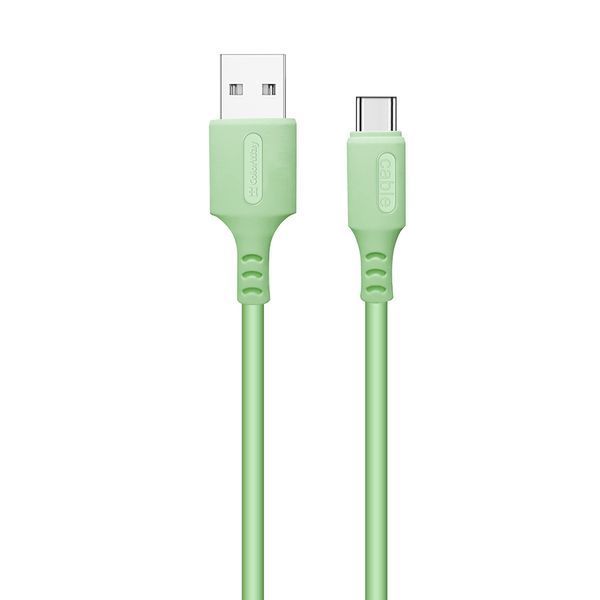 Кабель ColorWay USB - Type-C (soft silicone) 2.4A 1м зелений (CW-CBUC042-GR) CW-CBUC042-GR фото