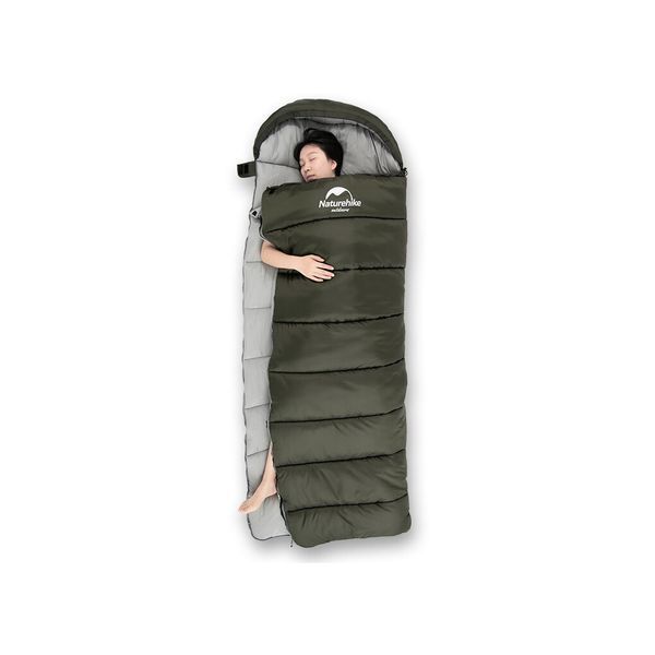 Спальний мішок Naturehike U350 NH20MSD07 Hollow Cotton Left Green (6927595767238-L) 6927595767238-L фото